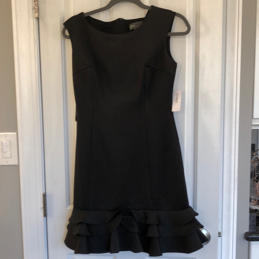 Black formal cocktail dress.